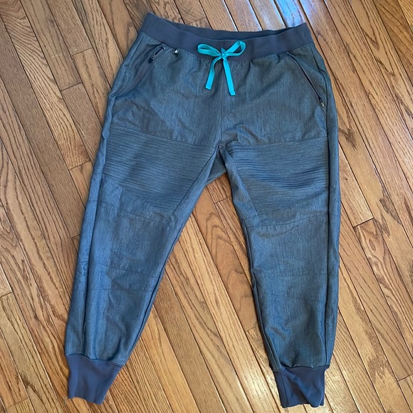 Figs Pants - FIGS Esteli- Moto jogger scrub pants, graphite, large